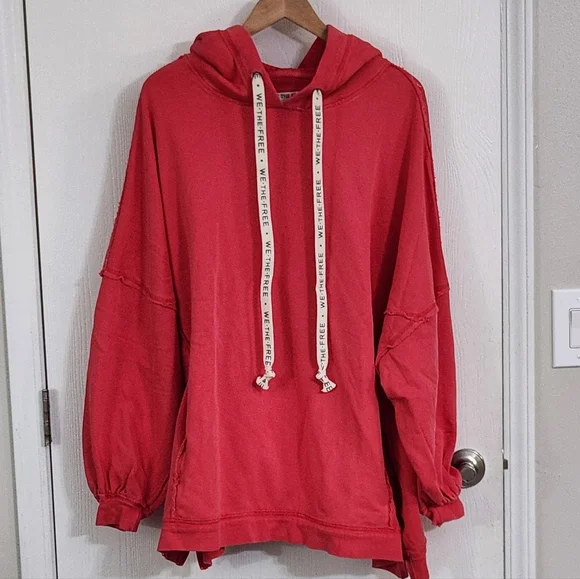 Free People We Hoodie We The Free‎ High Risk Red!